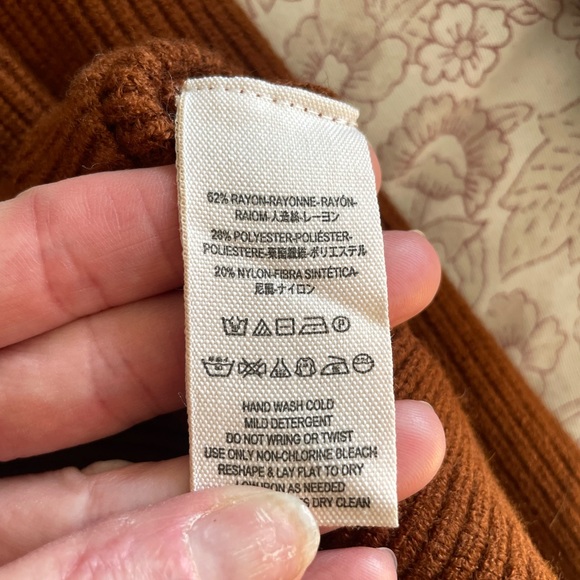Free People Rust Ribbed Sweater - Picture 3 of 3